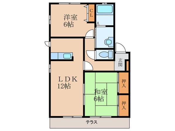 アネシス井堀B棟の物件間取画像